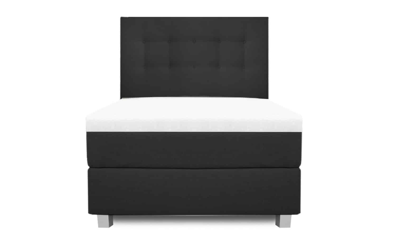 Eenpersoons boxspring XXL Modern zwart vooraanzicht
