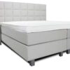 Boxspring Luxury Florence beige zij- en vooraanzicht