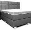 Boxspring Luxury Florence antraciet zij- en vooraamzicht