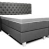Boxspring Luxury Nice antraciet zij- en vooraanzicht