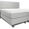 Boxspring Luxury Nice beige zij- en vooraanzicht