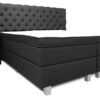 Boxspring Luxury Nice zwart zij- en vooraanzicht