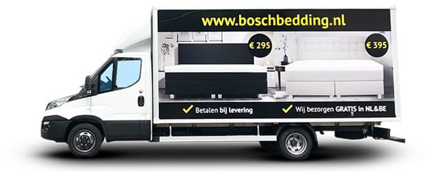 boschbedding-auto Bestelbus van Bosch Bedding