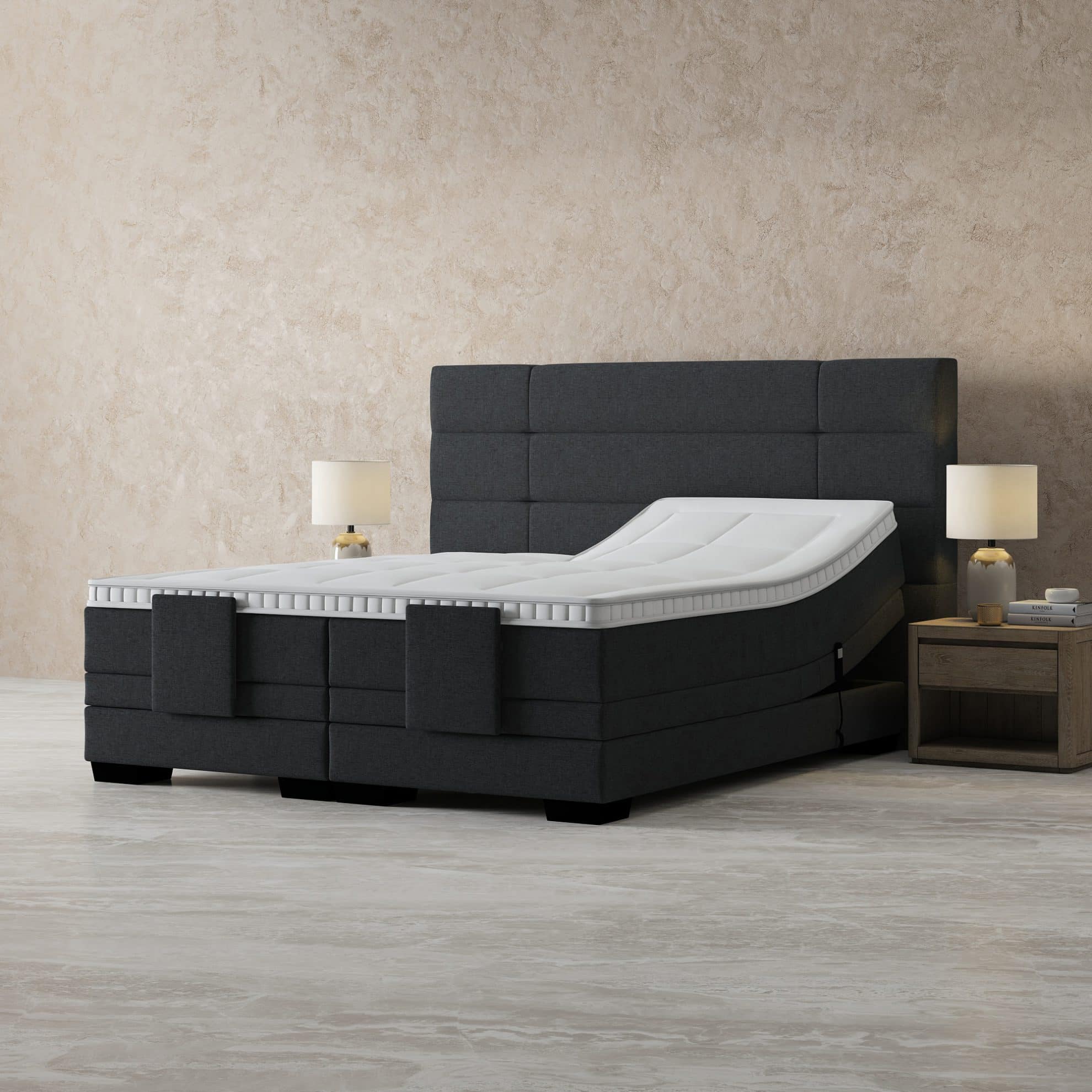 Box Spring Electric Elektrische boxspring Luxury Monaco koopt u bij BoschBedding