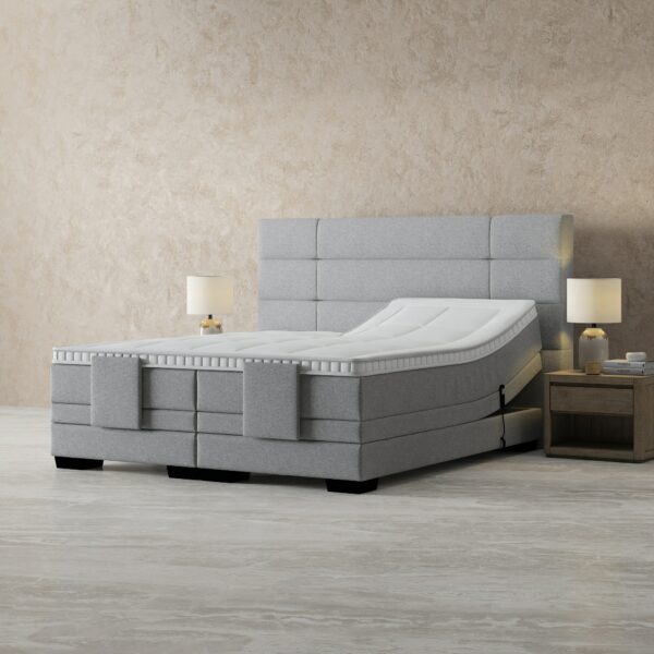 Elektrische boxspring luxury monaco met rem grijs