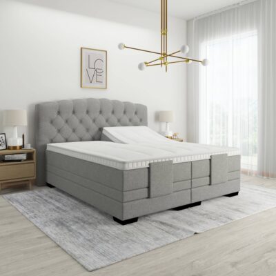 Elektrische boxspring luxury valencia met rem grijs