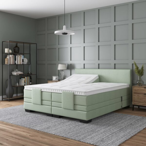 Elektrische boxspring BIG met rem groen