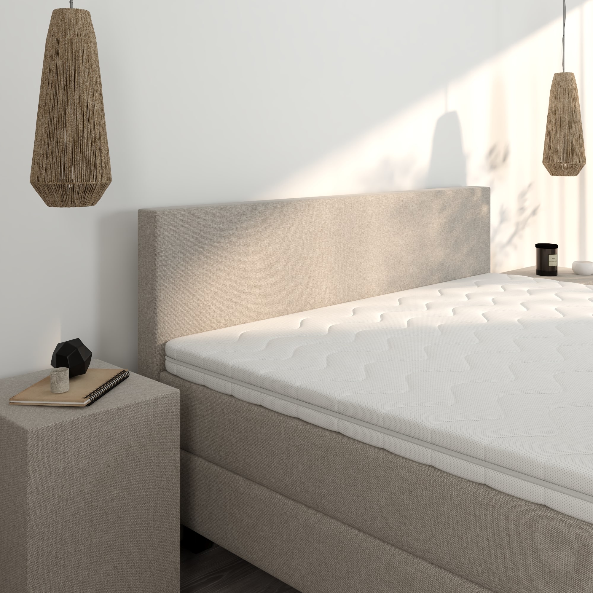 Boxspring luxury gevene met tv-lift hoofdbord