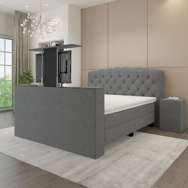 Boxspring Luxury Valencia met TV-lift Antraciet