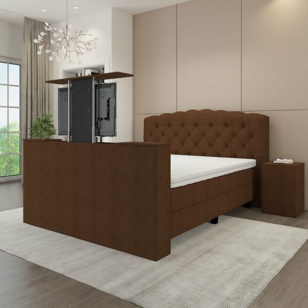 Boxspring Luxury Valencia met TV-lift Bruin