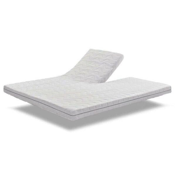 Koudschuim splittopmatras 8cm zij- en bovenaanzicht