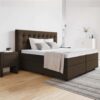 Zijkant van bruin Boxspring Luxury Lissabon in slaapkamer