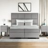 Boxspring Exclusive Manhattan grijs vooraanzicht