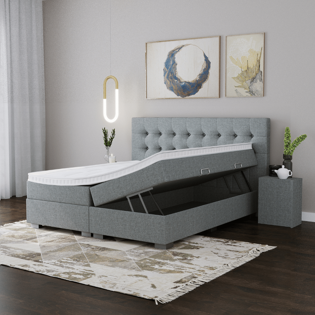 Boxspring Lissabon met opbergruimte