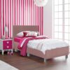 kinderbed skyler 1 persoons boxspring zij- en bovenaanzicht