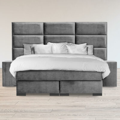 Voorkant van Boxspring Brut in antraciet