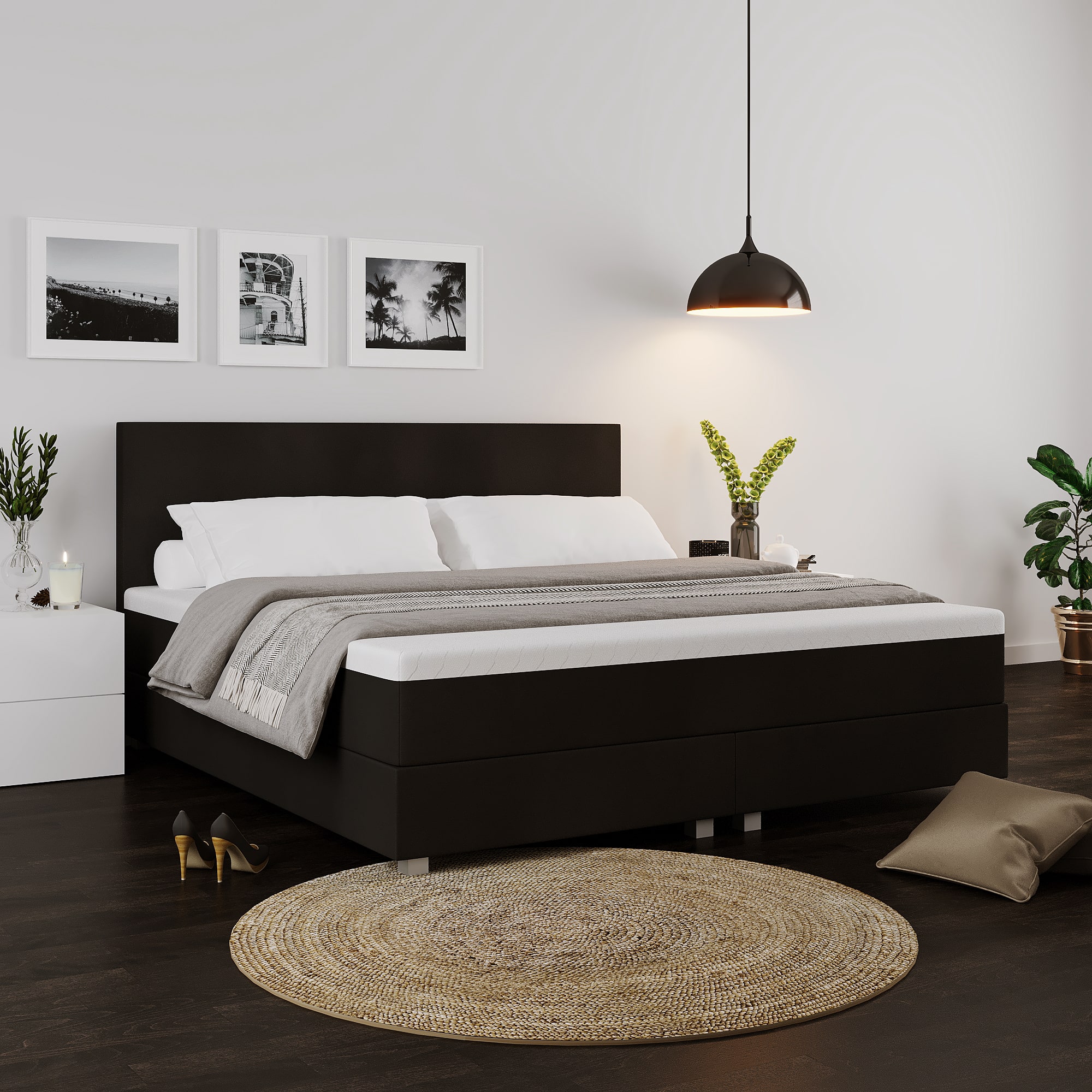 Boxspring aanbieding XXL zwart