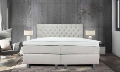 Voorkant van Boxspring Luxury Nice in slaapkamer