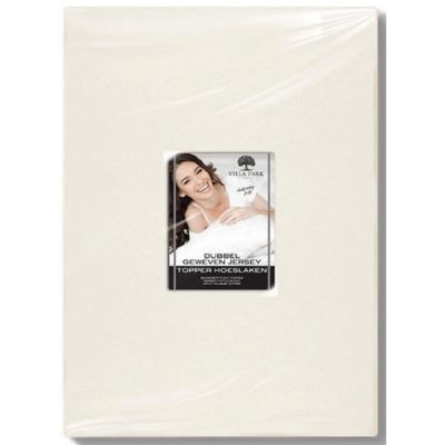Dubbel jersey matras hoeslaken creme in verpakking