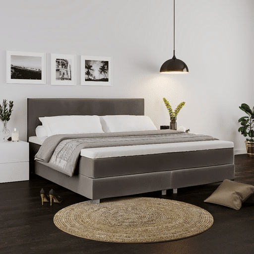 Boxspring Velvet Grey