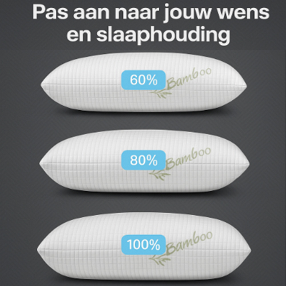 Bamboe kussen afstellen